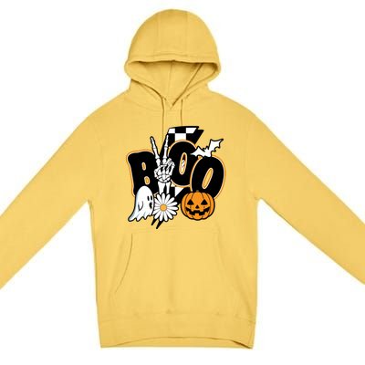 Boo Spooky Halloween Cute Premium Pullover Hoodie