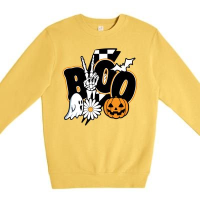 Boo Spooky Halloween Cute Premium Crewneck Sweatshirt