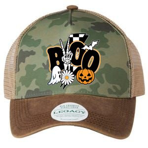 Boo Spooky Halloween Cute Legacy Tie Dye Trucker Hat