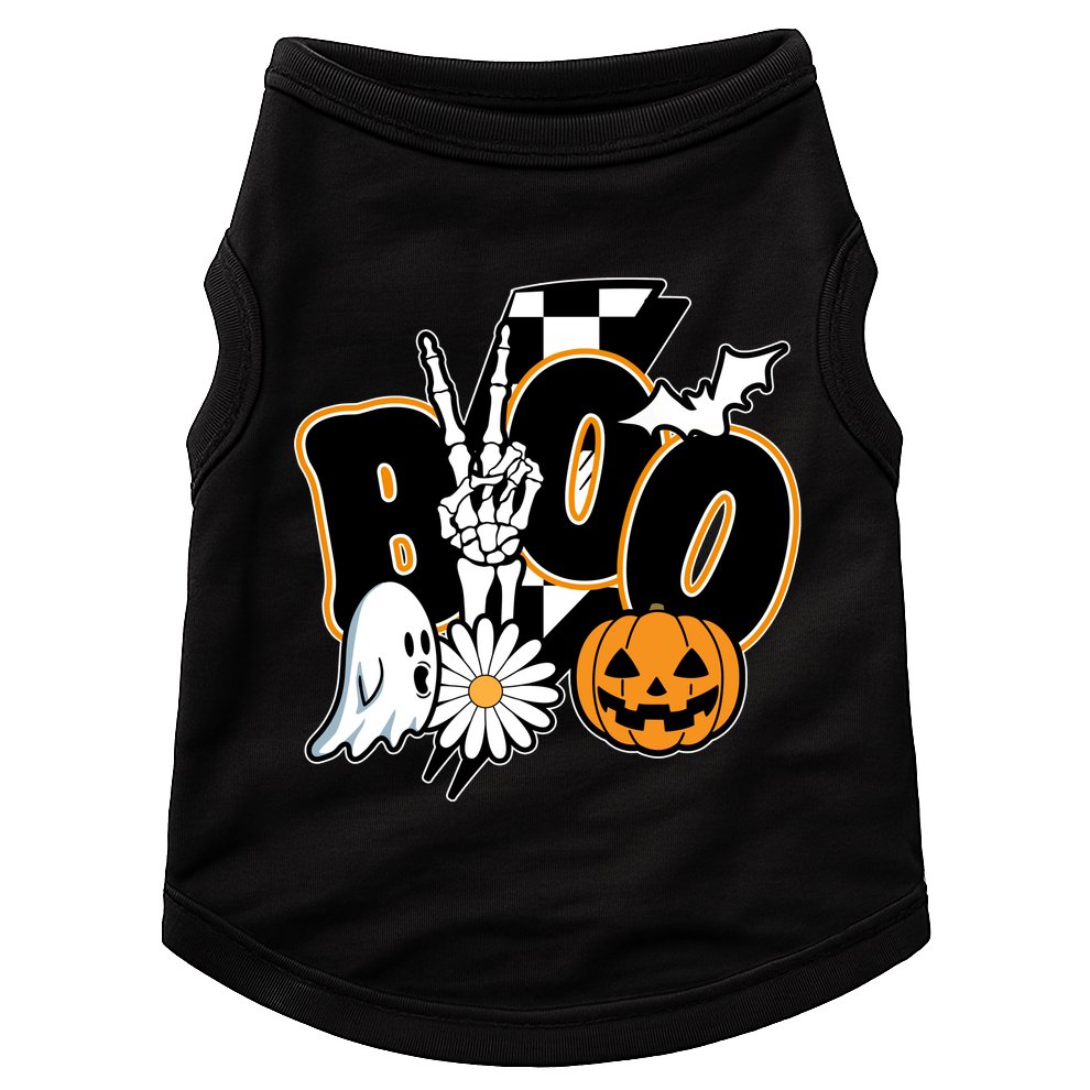 Boo Spooky Halloween Cute Doggie Tank