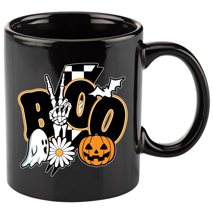 Boo Spooky Halloween Cute 11oz C Handle Ceramic Mug