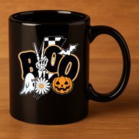 Boo Spooky Halloween Cute 11oz C Handle Ceramic Mug