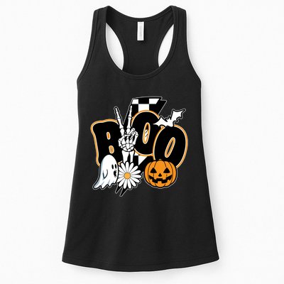 Boo Spooky Halloween Cute Womens Tank Top