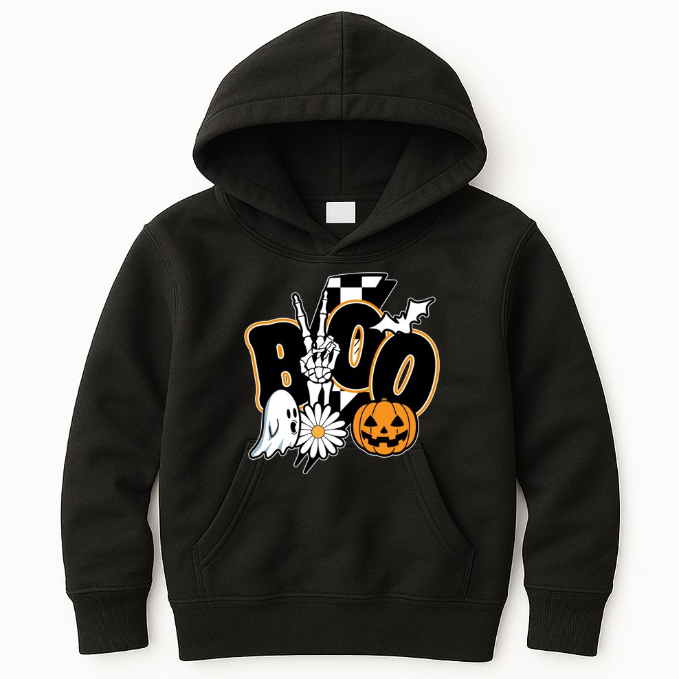 Boo Spooky Halloween Cute Kids Hoodie
