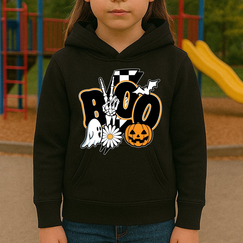 Boo Spooky Halloween Cute Kids Hoodie