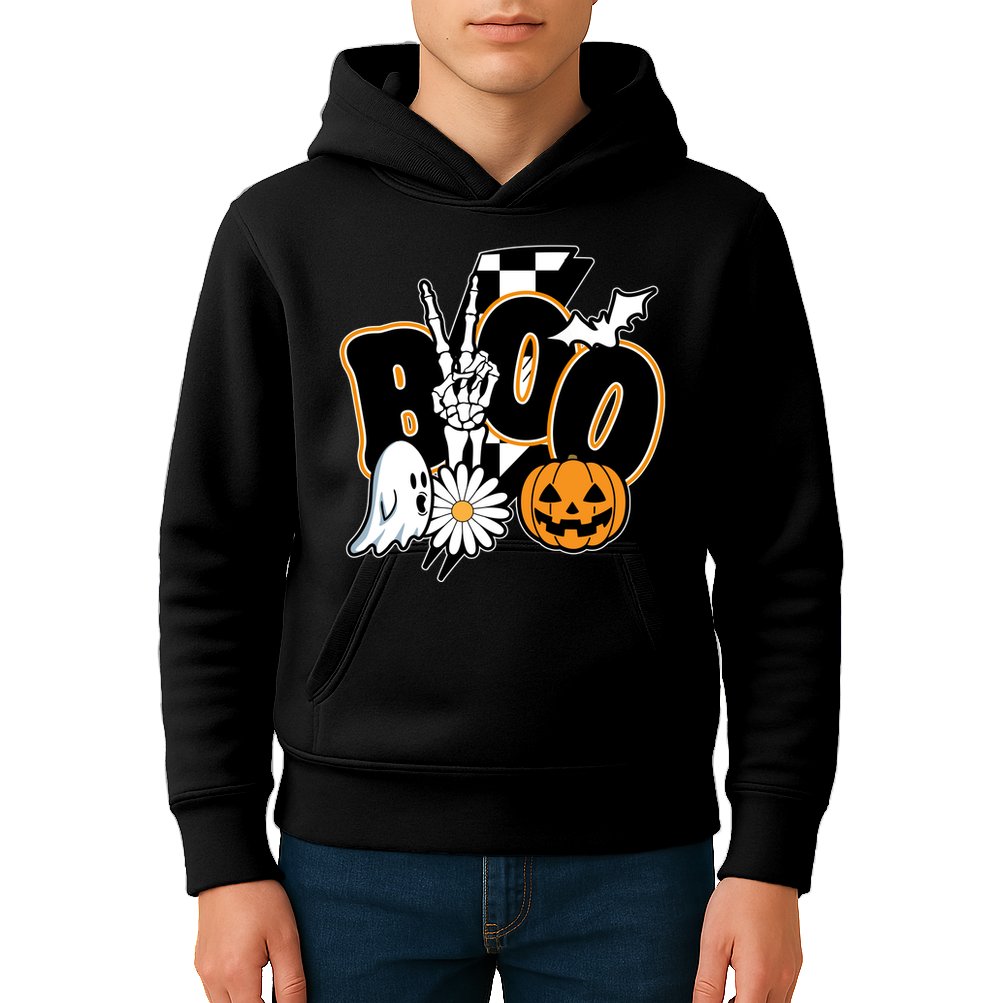 Boo Spooky Halloween Cute Kids Hoodie