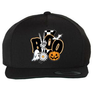 Boo Spooky Halloween Cute Wool Snapback Cap