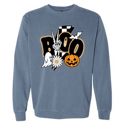 Boo Spooky Halloween Cute Garment-Dyed Sweatshirt