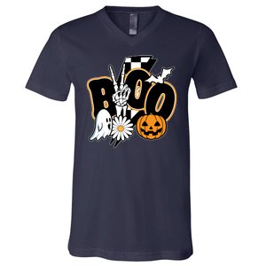 Boo Spooky Halloween Cute V-Neck T-Shirt