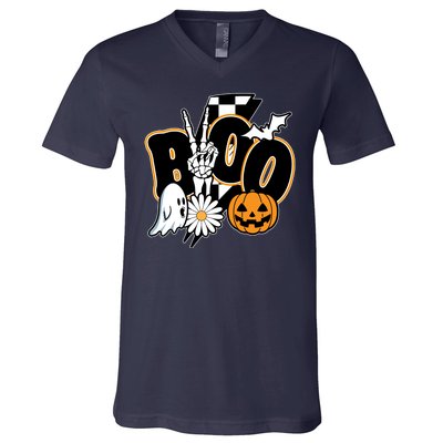 Boo Spooky Halloween Cute V-Neck T-Shirt