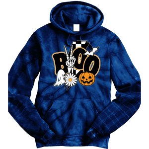 Boo Spooky Halloween Cute Tie Dye Hoodie