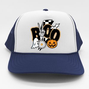 Boo Spooky Halloween Cute Trucker Hat