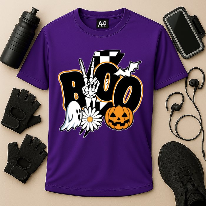 Boo Spooky Halloween Cute Cooling Performance Crew T-Shirt