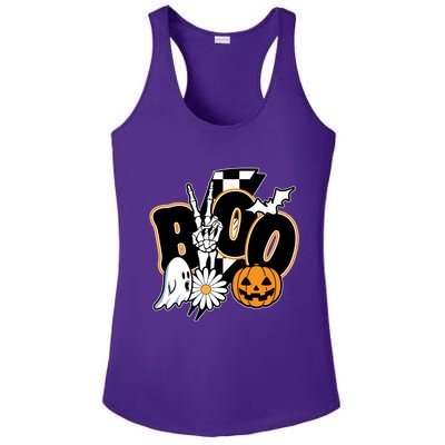 Boo Spooky Halloween Cute Ladies PosiCharge Competitor Racerback Tank