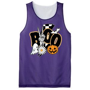 Boo Spooky Halloween Cute Mesh Reversible Basketball Jersey Tank