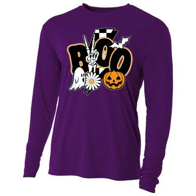 Boo Spooky Halloween Cute Cooling Performance Long Sleeve Crew