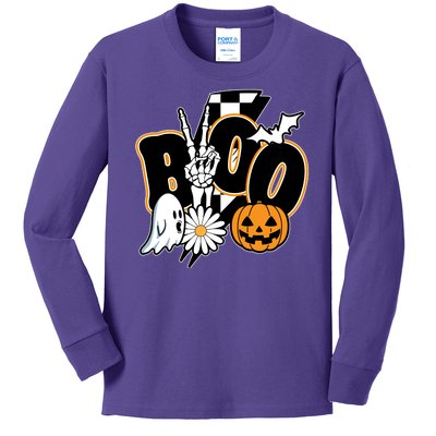 Boo Spooky Halloween Cute Kids Long Sleeve Shirt