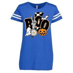 Boo Spooky Halloween Cute Enza Ladies Jersey Football T-Shirt