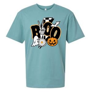 Boo Spooky Halloween Cute Sueded Cloud Jersey T-Shirt