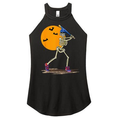 Baseball Skeleton Halloween Men Baseball Halloween Women’s Perfect Tri Rocker Tank