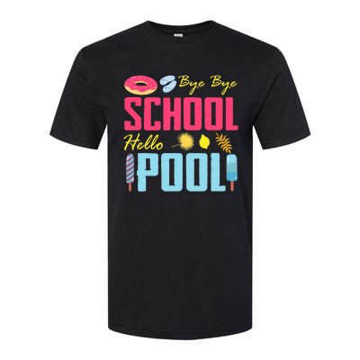 Bye School Hello Pool Beach Last Day Of School Softstyle CVC T-Shirt