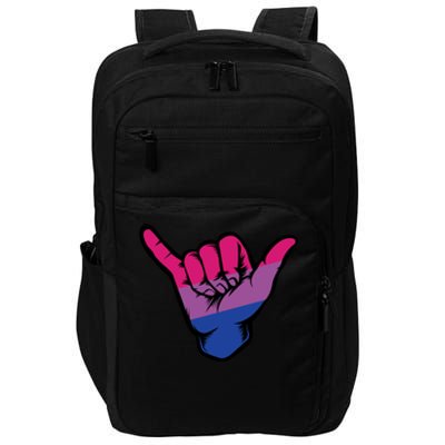 Bisexual Shaka Hand Bi Pride Flag Bisexual Pride Day Impact Tech Backpack