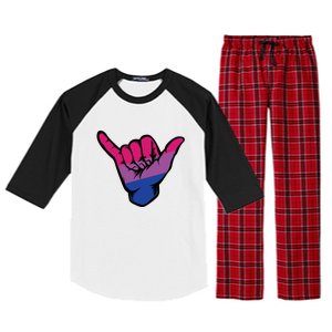 Bisexual Shaka Hand Bi Pride Flag Bisexual Pride Day Raglan Sleeve Pajama Set