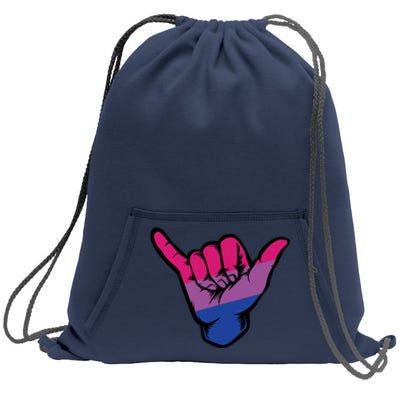 Bisexual Shaka Hand Bi Pride Flag Bisexual Pride Day Sweatshirt Cinch Pack Bag