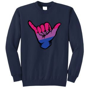 Bisexual Shaka Hand Bi Pride Flag Bisexual Pride Day Tall Sweatshirt