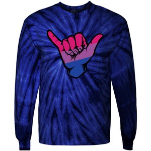 Bisexual Shaka Hand Bi Pride Flag Bisexual Pride Day Tie-Dye Long Sleeve Shirt