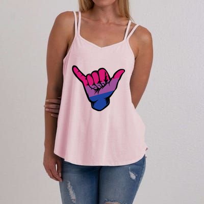 Bisexual Shaka Hand Bi Pride Flag Bisexual Pride Day Women's Strappy Tank