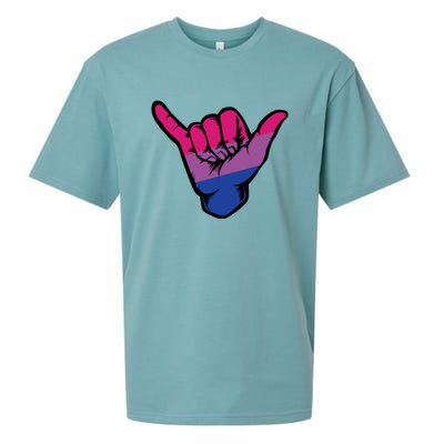 Bisexual Shaka Hand Bi Pride Flag Bisexual Pride Day Sueded Cloud Jersey T-Shirt