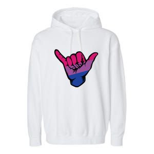 Bisexual Shaka Hand Bi Pride Flag Bisexual Pride Day Garment-Dyed Fleece Hoodie