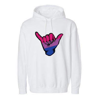 Bisexual Shaka Hand Bi Pride Flag Bisexual Pride Day Garment-Dyed Fleece Hoodie