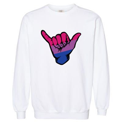 Bisexual Shaka Hand Bi Pride Flag Bisexual Pride Day Garment-Dyed Sweatshirt