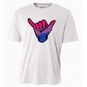 Bisexual Shaka Hand Bi Pride Flag Bisexual Pride Day Cooling Performance Crew T-Shirt