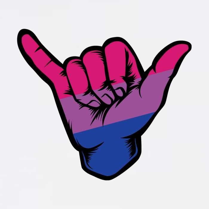 Bisexual Shaka Hand Bi Pride Flag Bisexual Pride Day Cooling Performance Crew T-Shirt
