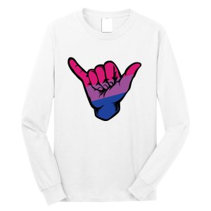 Bisexual Shaka Hand Bi Pride Flag Bisexual Pride Day Long Sleeve Shirt