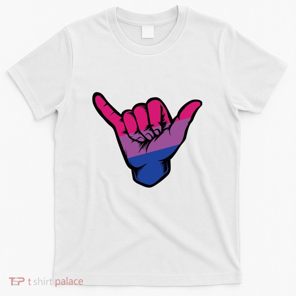 Bisexual Shaka Hand Bi Pride Flag Bisexual Pride Day T-Shirt