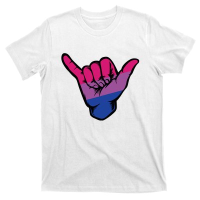 Bisexual Shaka Hand Bi Pride Flag Bisexual Pride Day T-Shirt