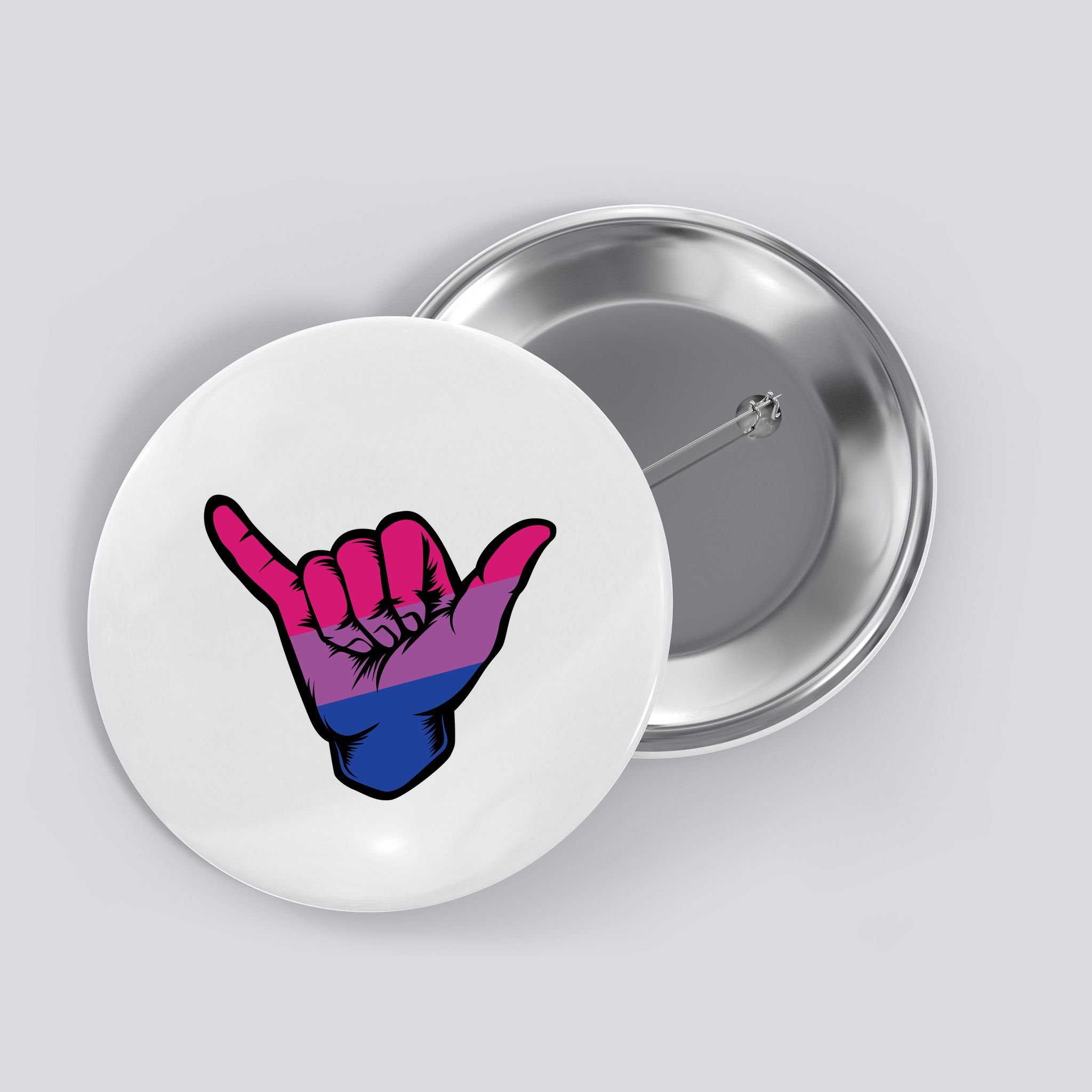 Bisexual Shaka Hand Bi Pride Flag Bisexual Pride Day Button