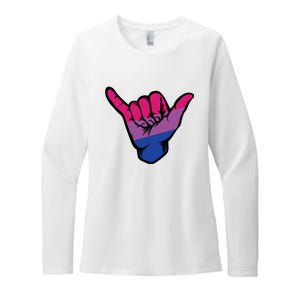 Bisexual Shaka Hand Bi Pride Flag Bisexual Pride Day Womens CVC Long Sleeve Shirt