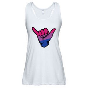 Bisexual Shaka Hand Bi Pride Flag Bisexual Pride Day Ladies Essential Flowy Tank