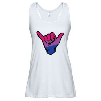 Bisexual Shaka Hand Bi Pride Flag Bisexual Pride Day Ladies Essential Flowy Tank