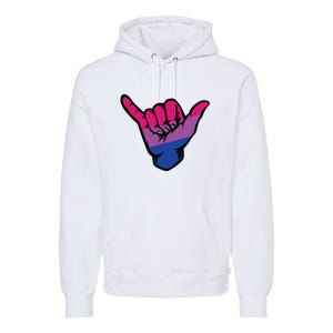 Bisexual Shaka Hand Bi Pride Flag Bisexual Pride Day Premium Hoodie