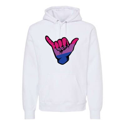 Bisexual Shaka Hand Bi Pride Flag Bisexual Pride Day Premium Hoodie