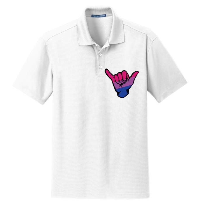 Bisexual Shaka Hand Bi Pride Flag Bisexual Pride Day Dry Zone Grid Polo