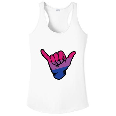 Bisexual Shaka Hand Bi Pride Flag Bisexual Pride Day Ladies PosiCharge Competitor Racerback Tank