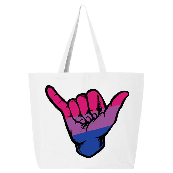 Bisexual Shaka Hand Bi Pride Flag Bisexual Pride Day 25L Jumbo Tote