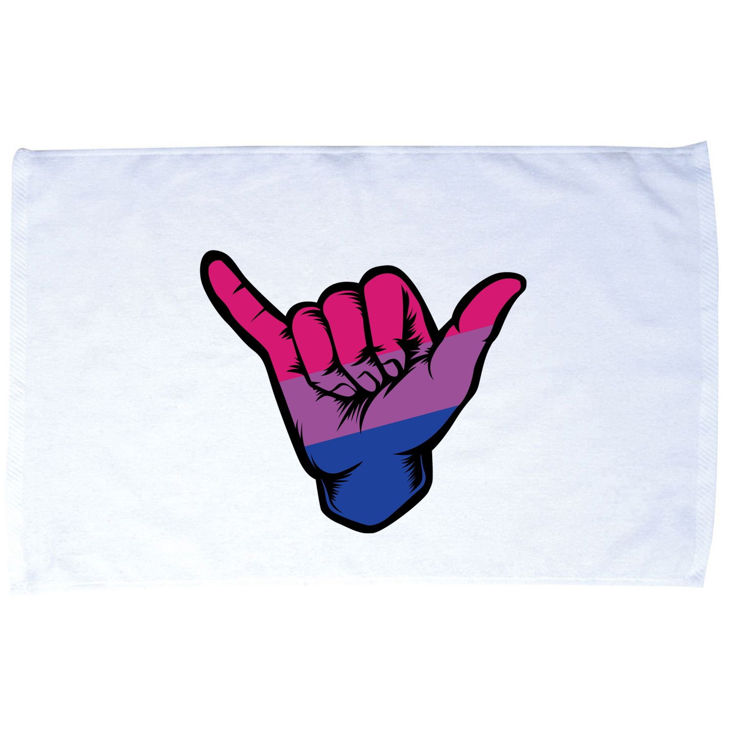 Bisexual Shaka Hand Bi Pride Flag Bisexual Pride Day Microfiber Hand Towel